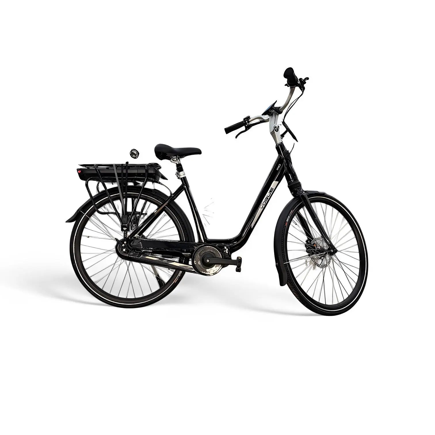 Vogue Mio 8SP Elektrische Fiets E-bike met Hydraulische Remmen 13Ah 36V 468Wh 46cm - Glans Zwart - AE-trading