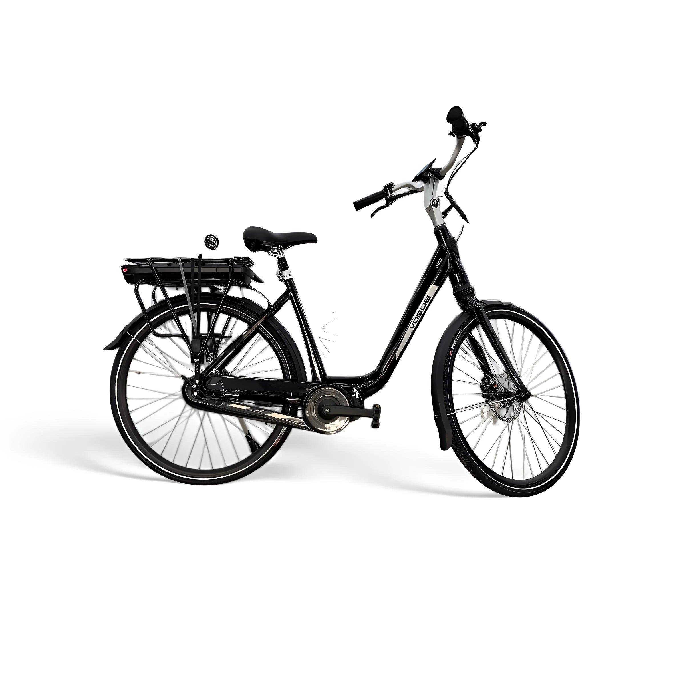 Vogue Mio 8SP Elektrische Fiets E-bike met Hydraulische Remmen 16Ah 36V 576Wh 51cm - Glans Zwart - AE-trading