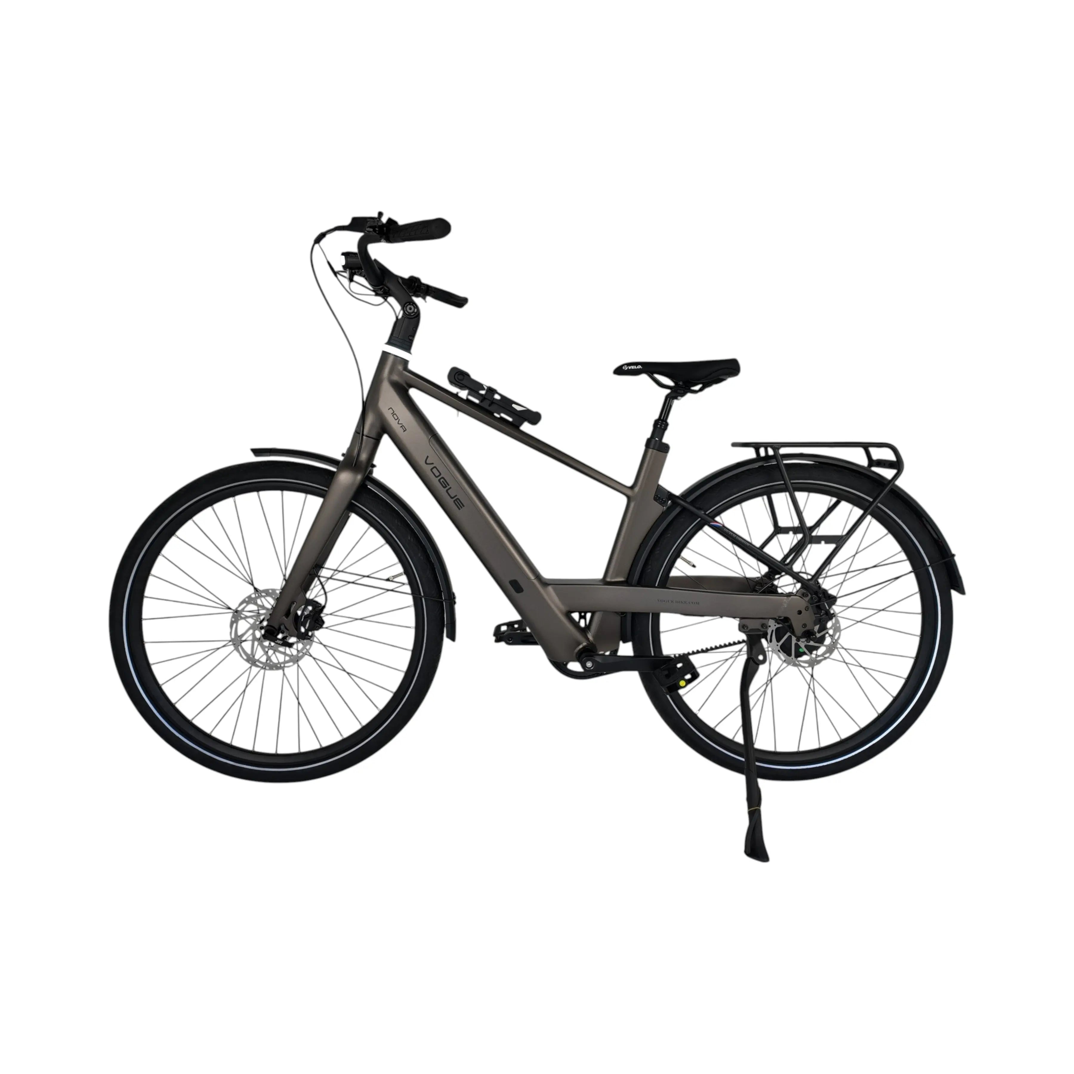 Vogue Nova Man Elektrische Fiets - Mat Bruin - 50cm - AE-trading