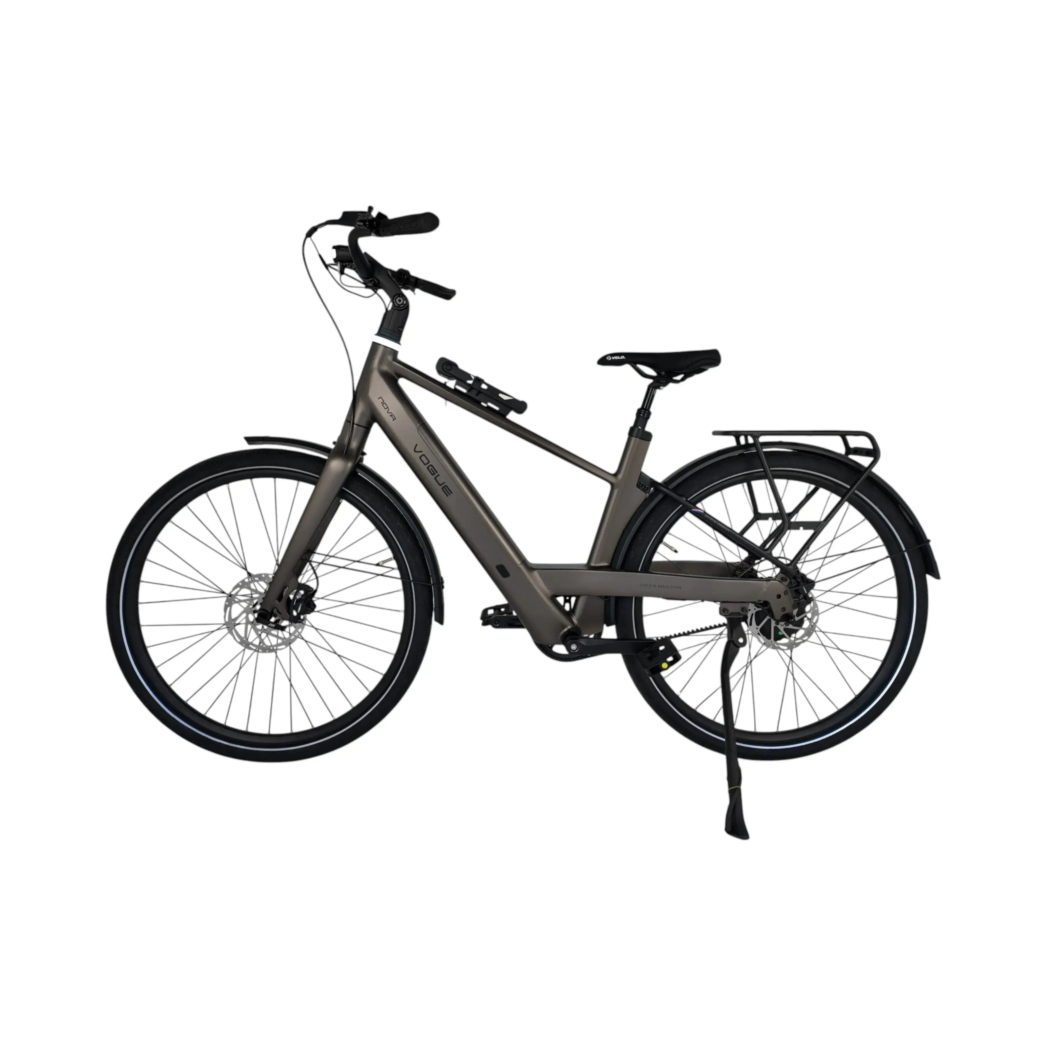 Vogue Nova Man Elektrische Fiets - Mat Bruin - 50cm - AE-trading