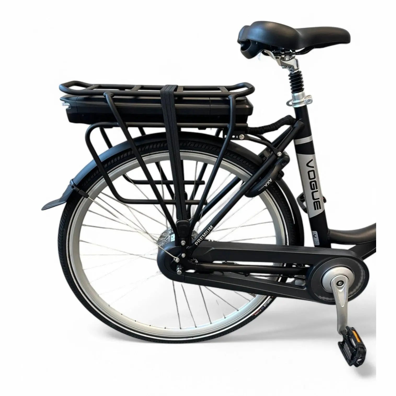 Vogue Premium Elektrische Fiets 7SP 48cm Lage Instap - Mat Zwart - AE-trading