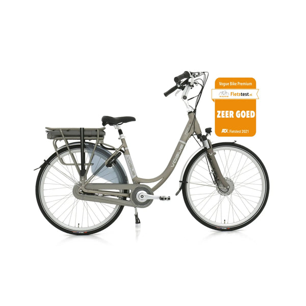 Vogue Premium Elektrische Fiets 7SP 53cm Lage Instap - Mat Grijs - AE-trading