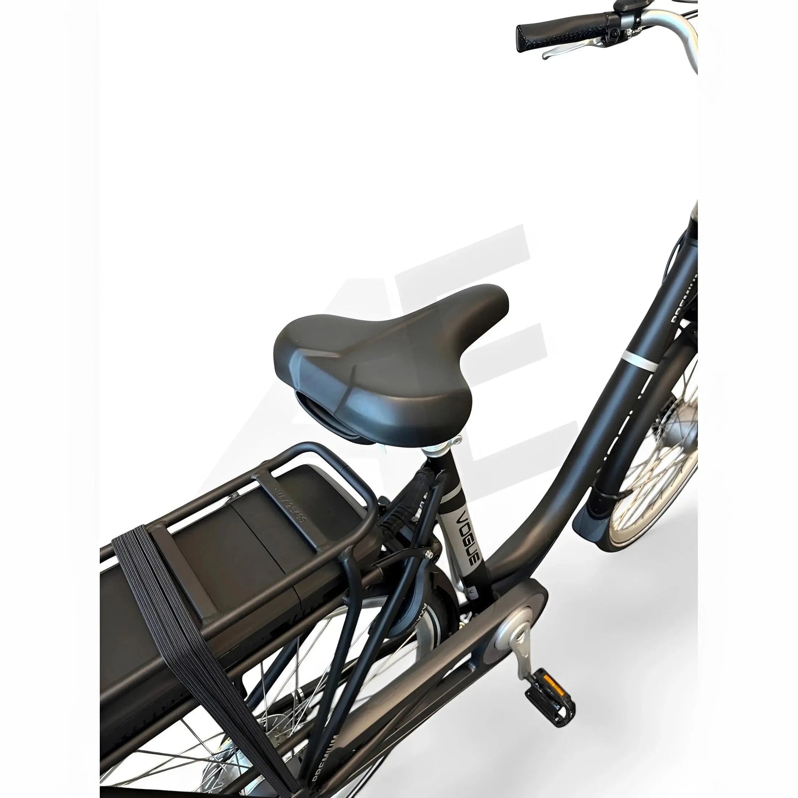 Vogue Premium Elektrische Fiets - Mat Zwart - 53 cm - Lage Instap - AE-trading