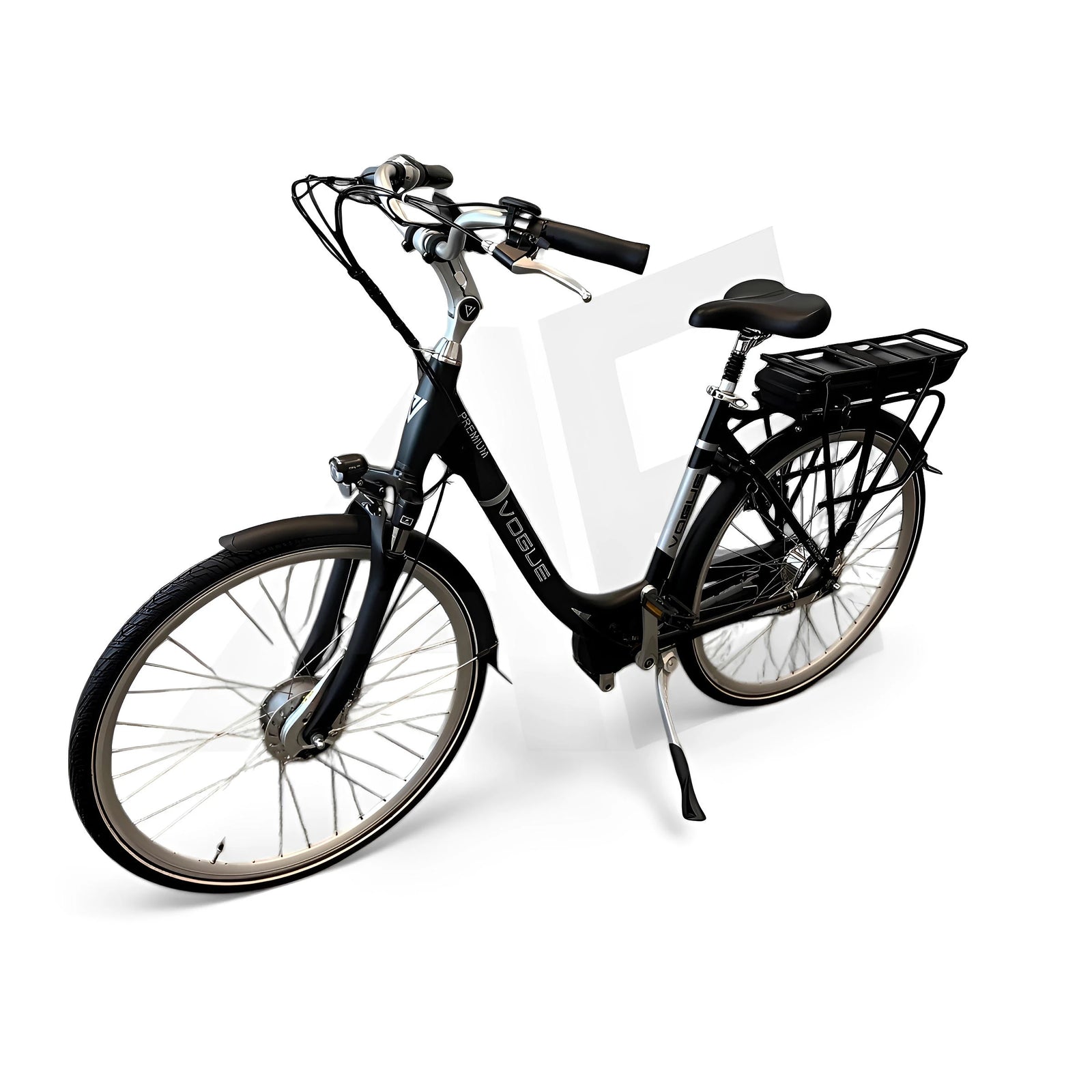 Vogue Premium Elektrische Fiets - Mat Zwart - 53 cm - Lage Instap - AE-trading
