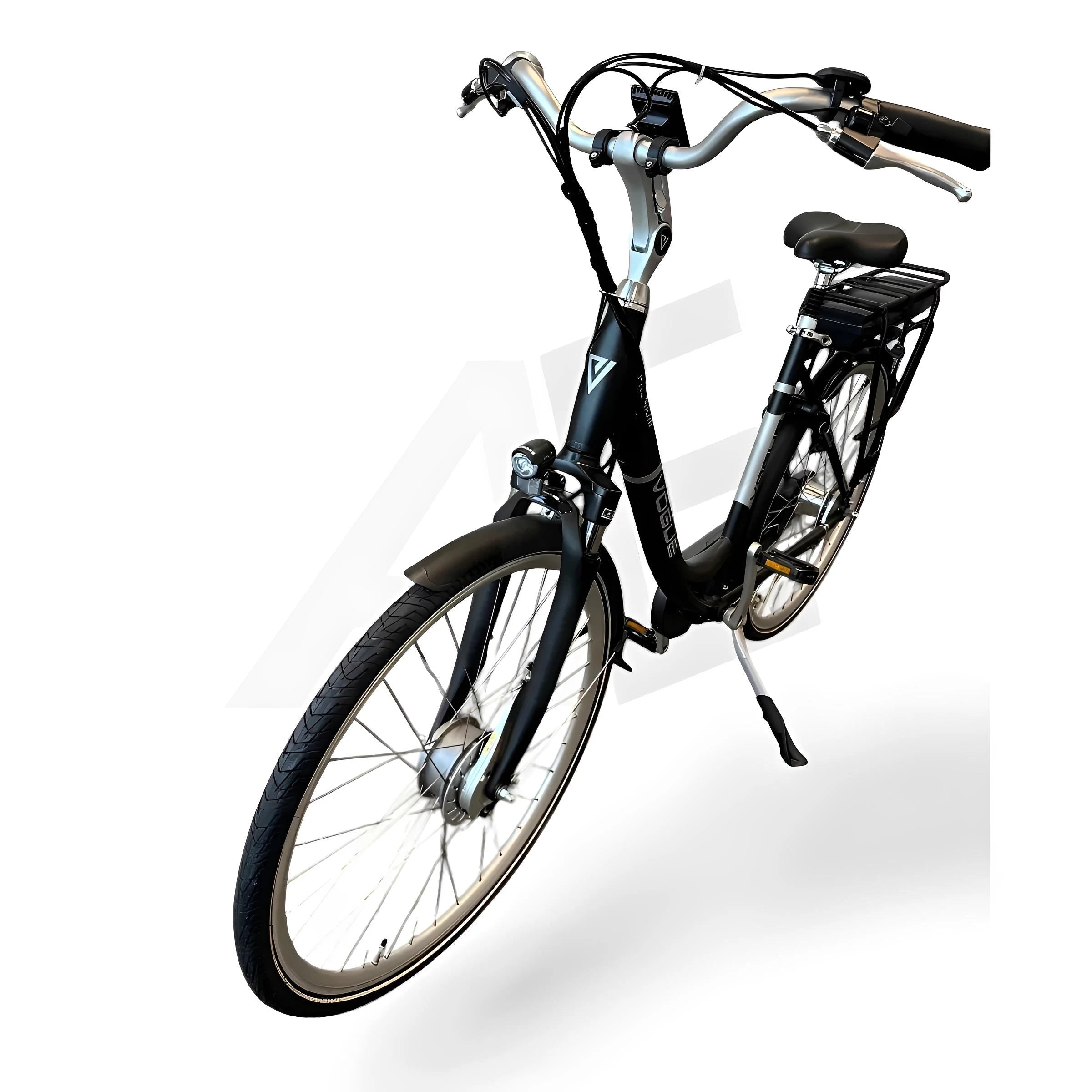 Vogue Premium Elektrische Fiets 7SP 53cm Lage Instap - Mat Zwart - AE-trading