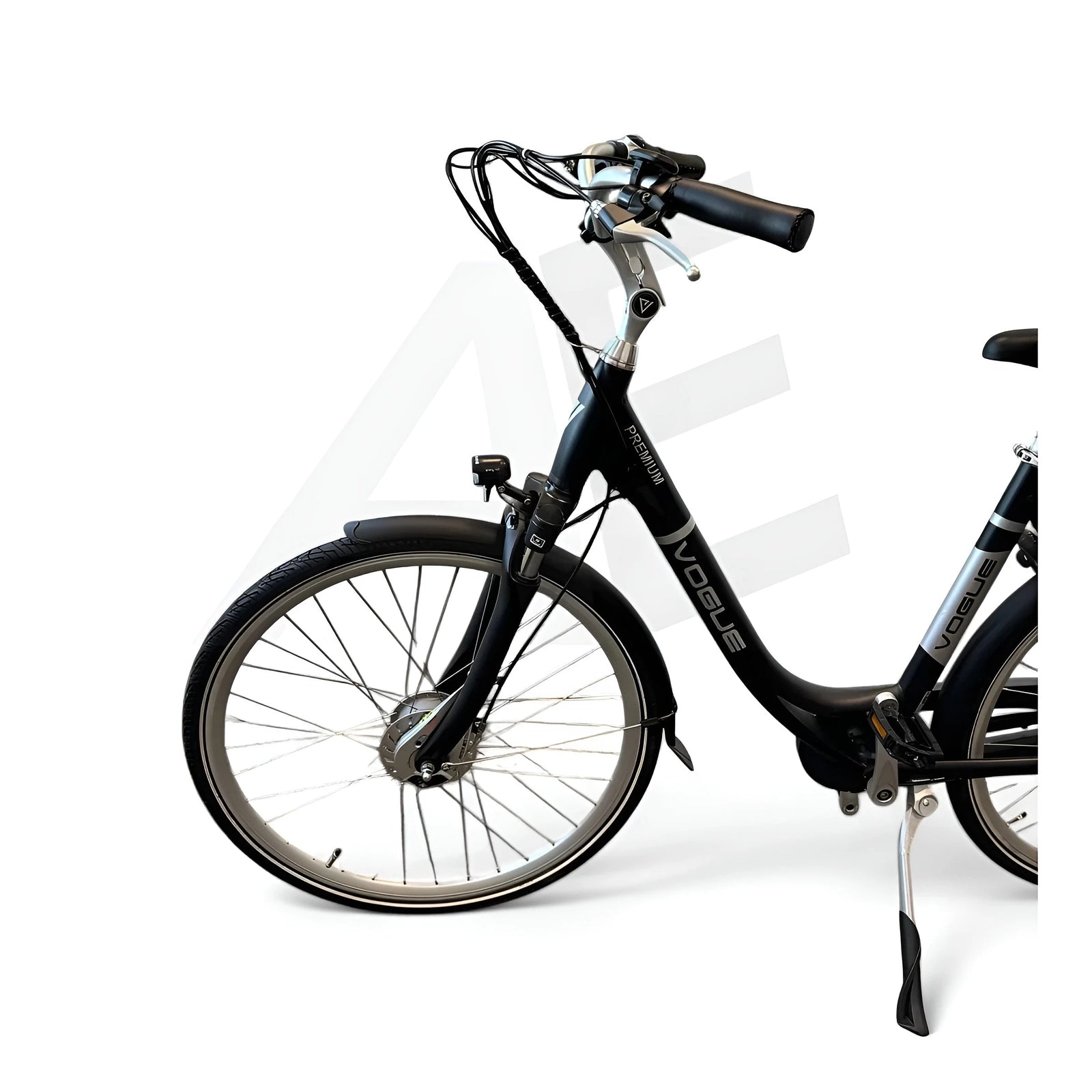 Vogue Premium Elektrische Fiets - Mat Zwart - 53 cm - Lage Instap - AE-trading