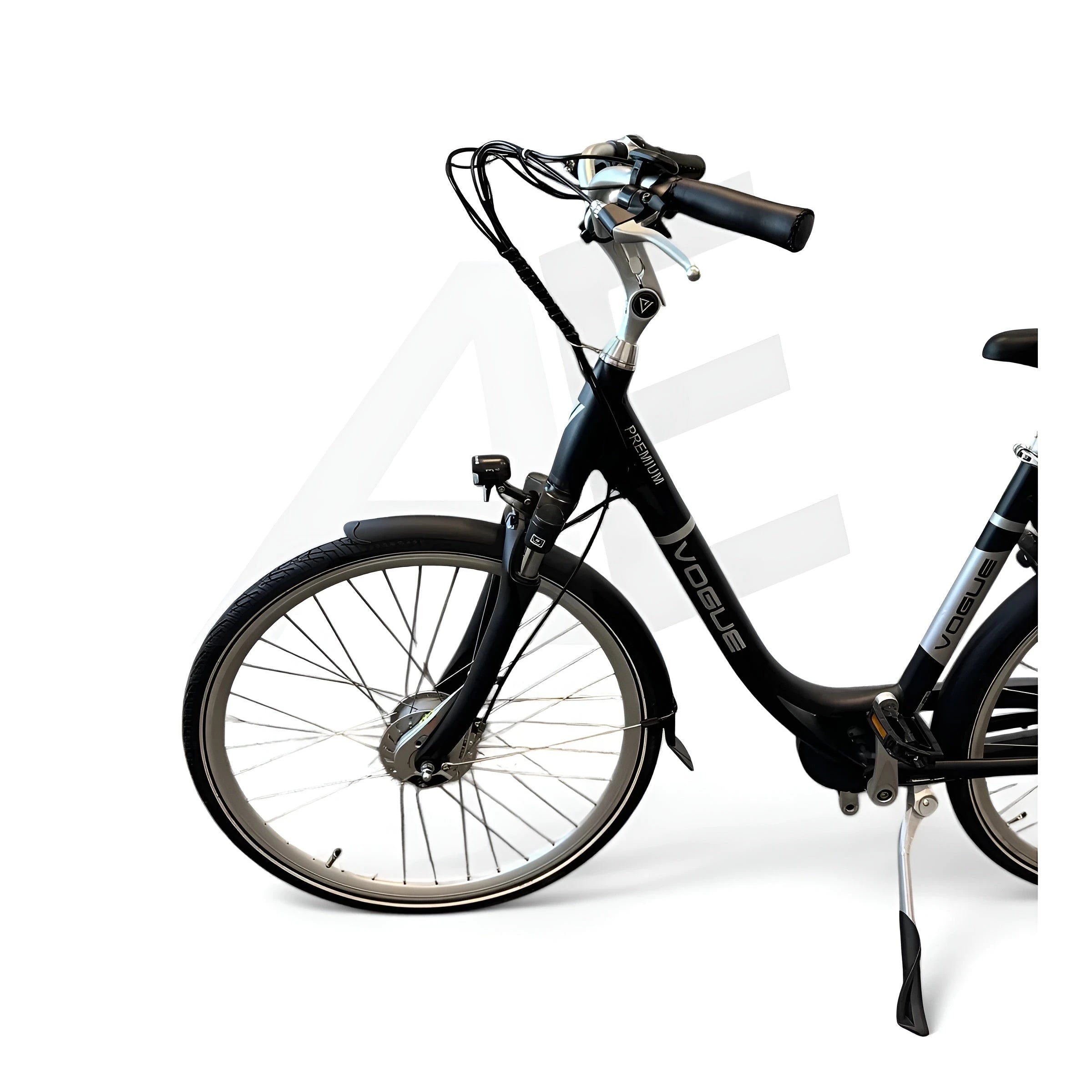 Vogue Premium Elektrische Fiets 7SP 53cm Lage Instap - Mat Zwart - AE-trading