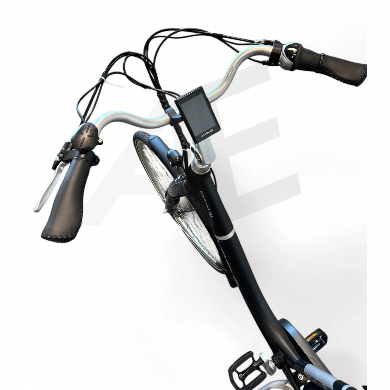 Vogue Premium Elektrische Fiets - Mat Zwart - 53 cm - Lage Instap - AE-trading