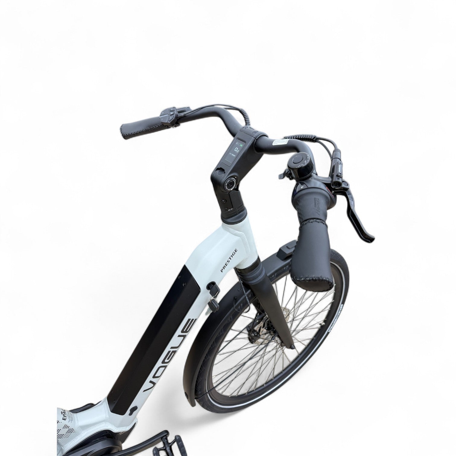 Vogue Prestige – Elektrische Unisex Elektrische Fiets 28 inch – 48 cm – MOTINOVA Middenmotor 80Nm – V-Snaar Aandrijving – 14,5Ah Accu – Mat Cool Grey - AE-trading
