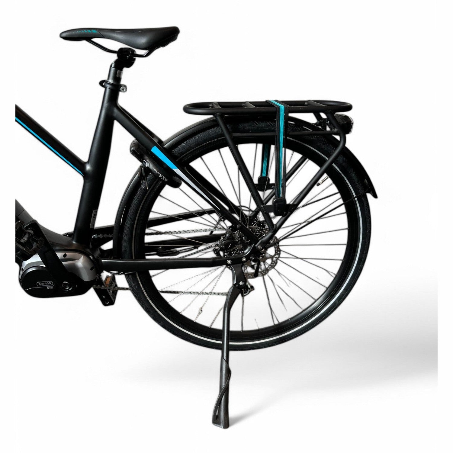 Vogue SLX M420 Elektrische Fiets 9RD Shimano Versnellingen 51cm met Hydraulische Remmen - Mat Zwart Blauw - AE-trading