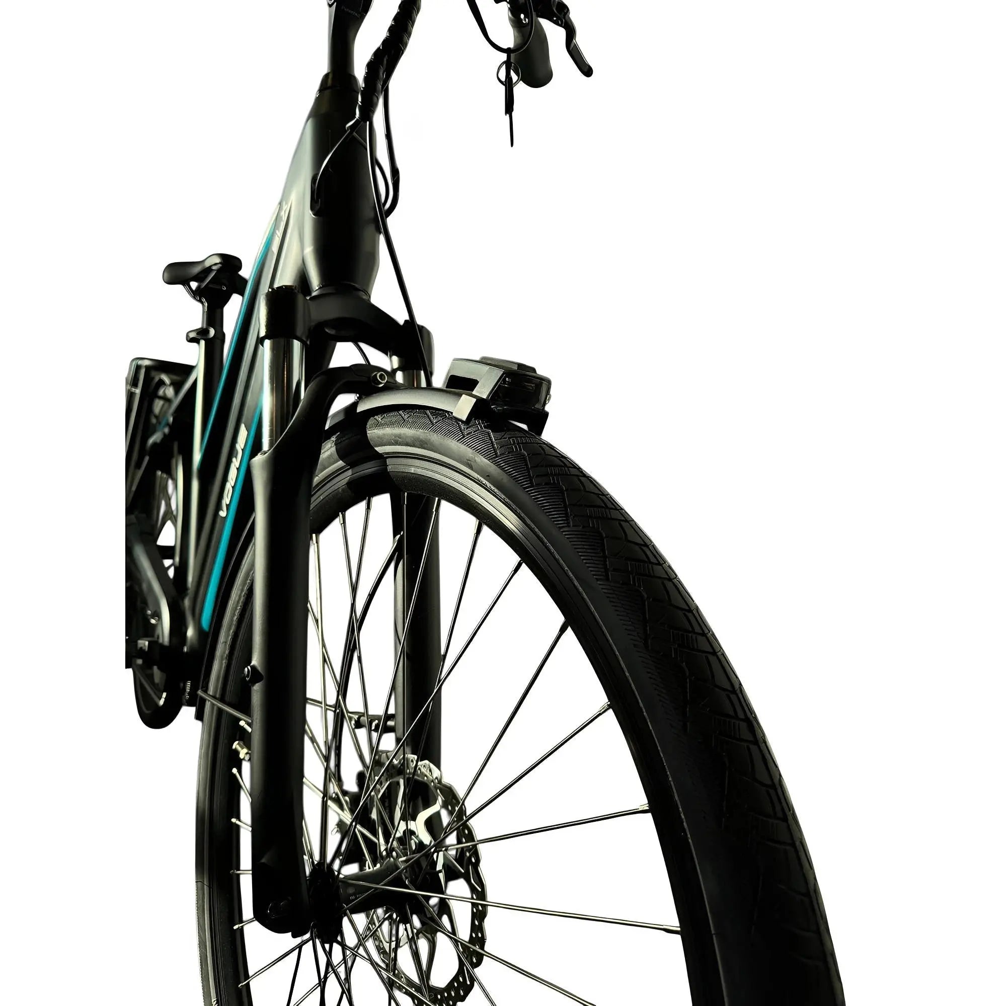 Vogue SLX M200 Elektrische Fiets 9RD Shimano Versnellingen 51cm met Hydraulische Remmen - Mat Zwart Blauw - AE-trading