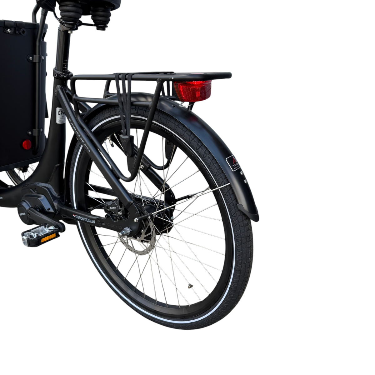 Vogue Superior Deluxe Elektrische Bakfiets - Mat Zwart - 50 cm - AE-trading