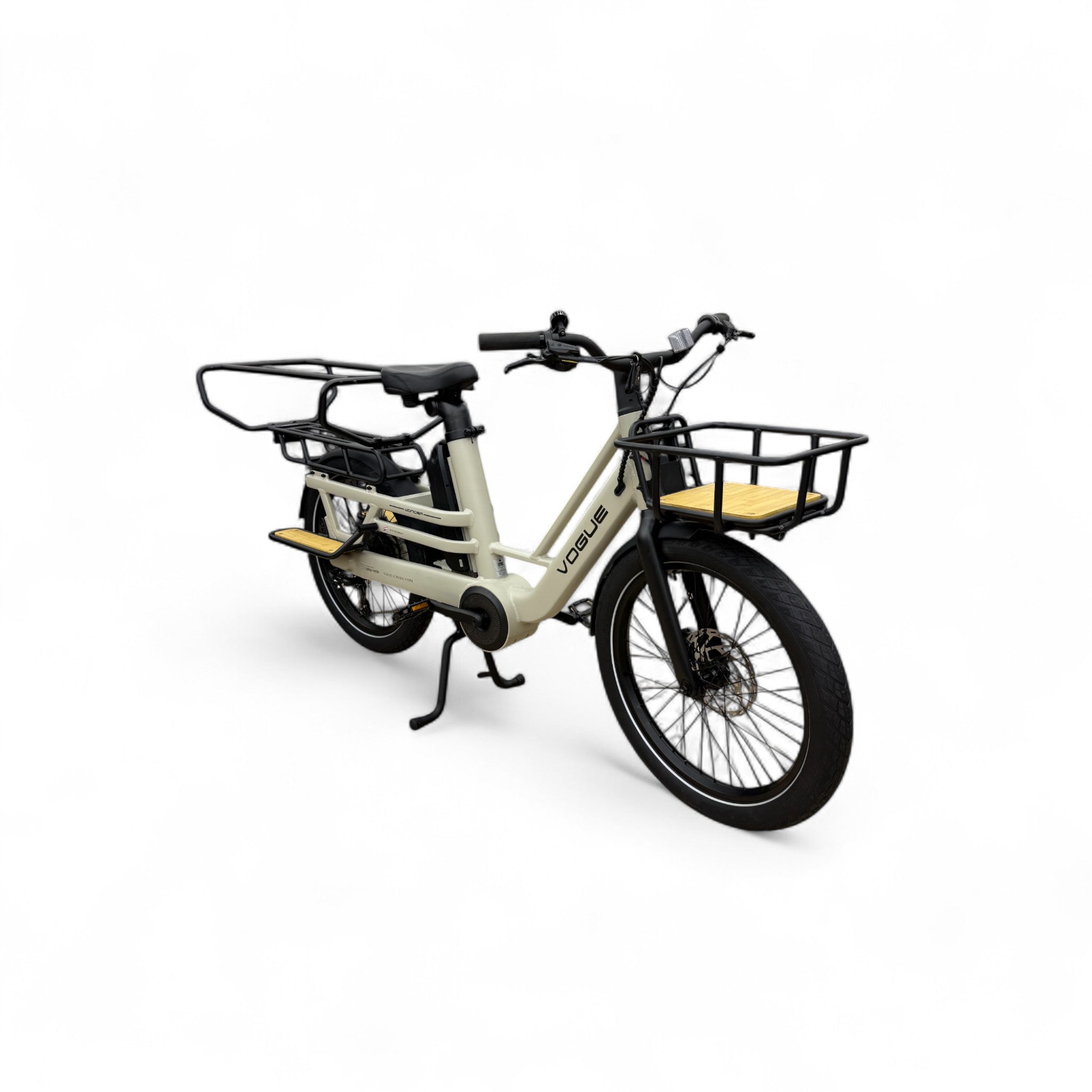Vogue Wonder Longtail – Elektrische Longtail Bakfiets – Grijs - 24 inch – 180 kg Draagvermogen – Dubbele 48V Accu – Shimano 7 Versnellingen – Hydraulische Remmen - AE-trading