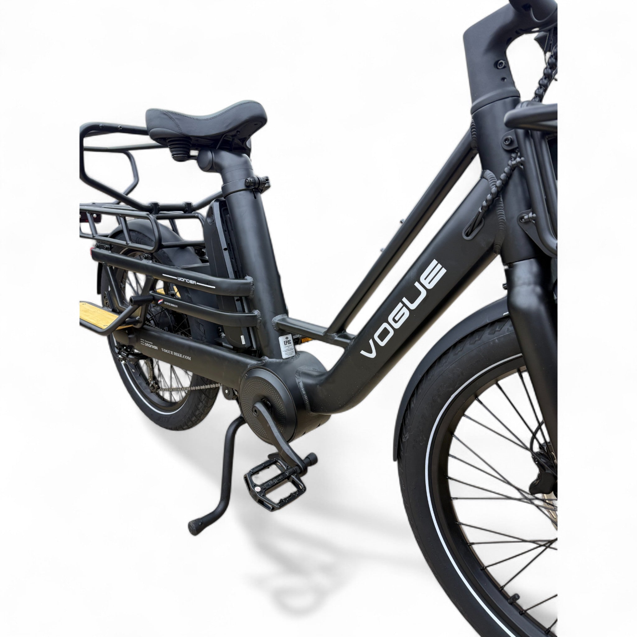 Vogue Wonder Longtail – Elektrische Longtail Bakfiets – Zwart - 24 inch – 180 kg Draagvermogen – Dubbele 48V Accu – Shimano 7 Versnellingen – Hydraulische Remmen - AE-trading