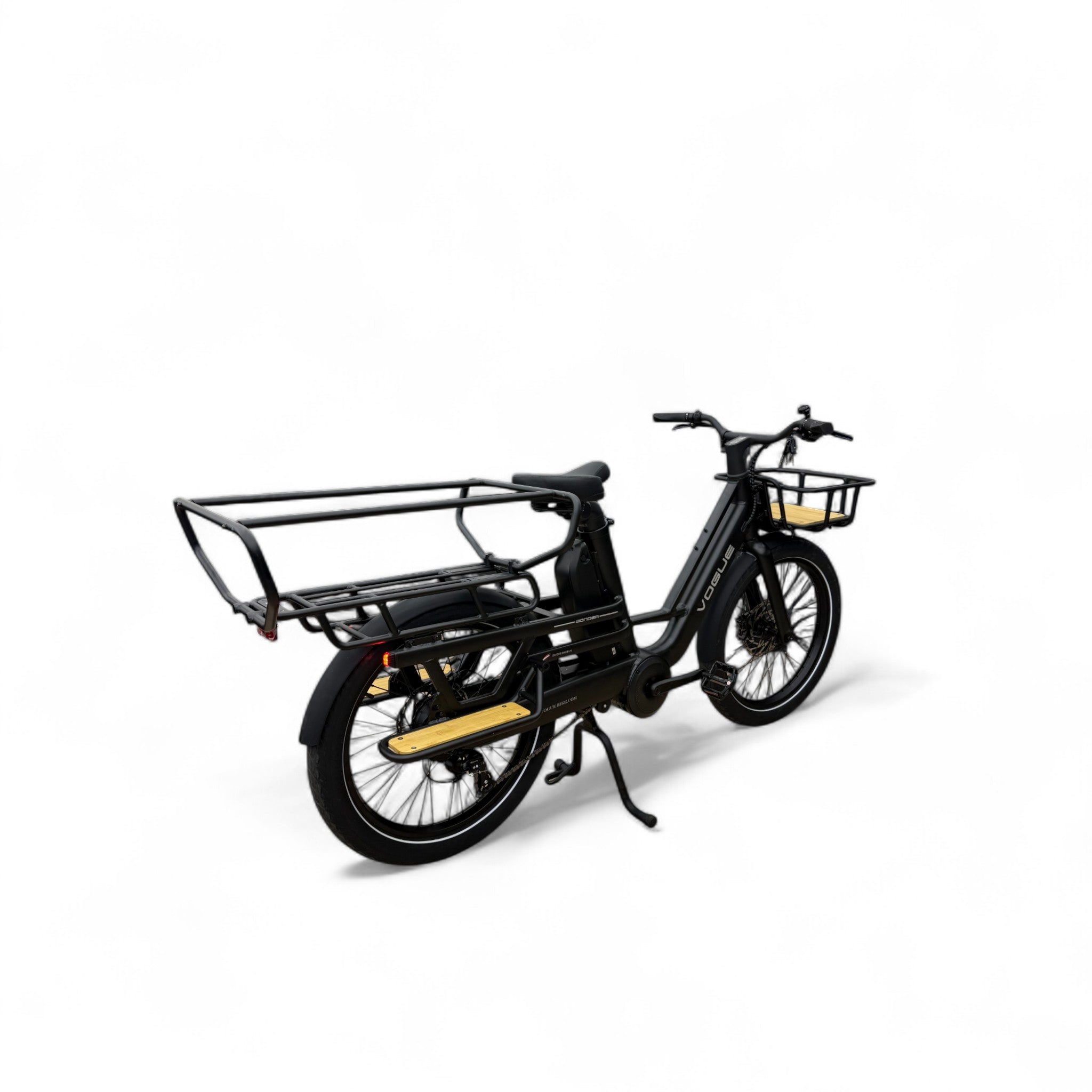 Vogue Wonder Longtail – Elektrische Longtail Bakfiets – Zwart - 24 inch – 180 kg Draagvermogen – Dubbele 48V Accu – Shimano 7 Versnellingen – Hydraulische Remmen - AE-trading