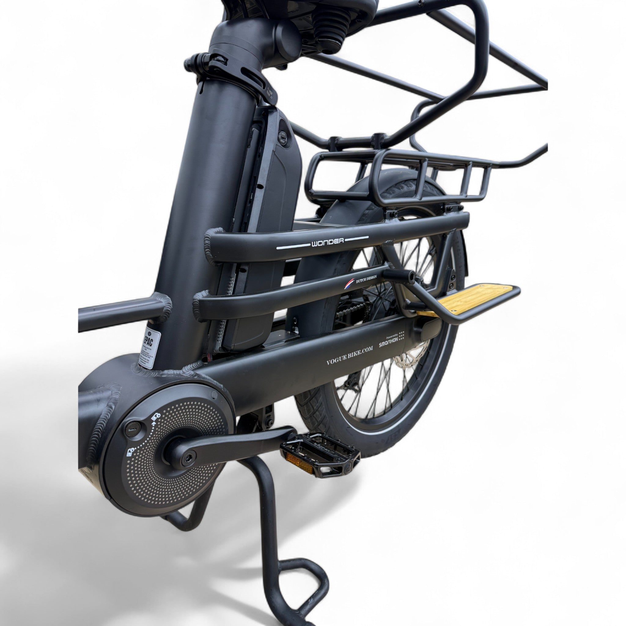 Vogue Wonder Longtail – Elektrische Longtail Bakfiets – Zwart - 24 inch – 180 kg Draagvermogen – Dubbele 48V Accu – Shimano 7 Versnellingen – Hydraulische Remmen - AE-trading