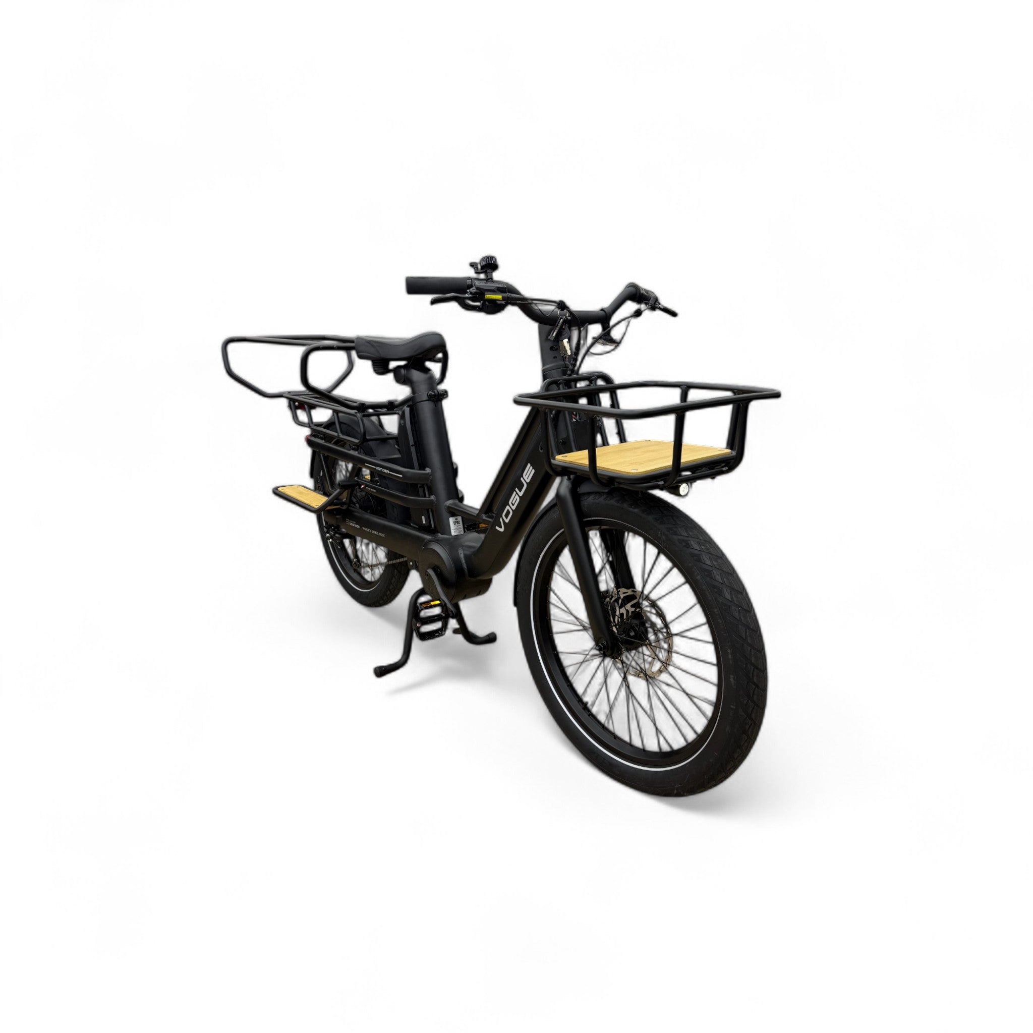 Vogue Wonder Longtail – Elektrische Longtail Bakfiets – Zwart - 24 inch – 180 kg Draagvermogen – Dubbele 48V Accu – Shimano 7 Versnellingen – Hydraulische Remmen - AE-trading