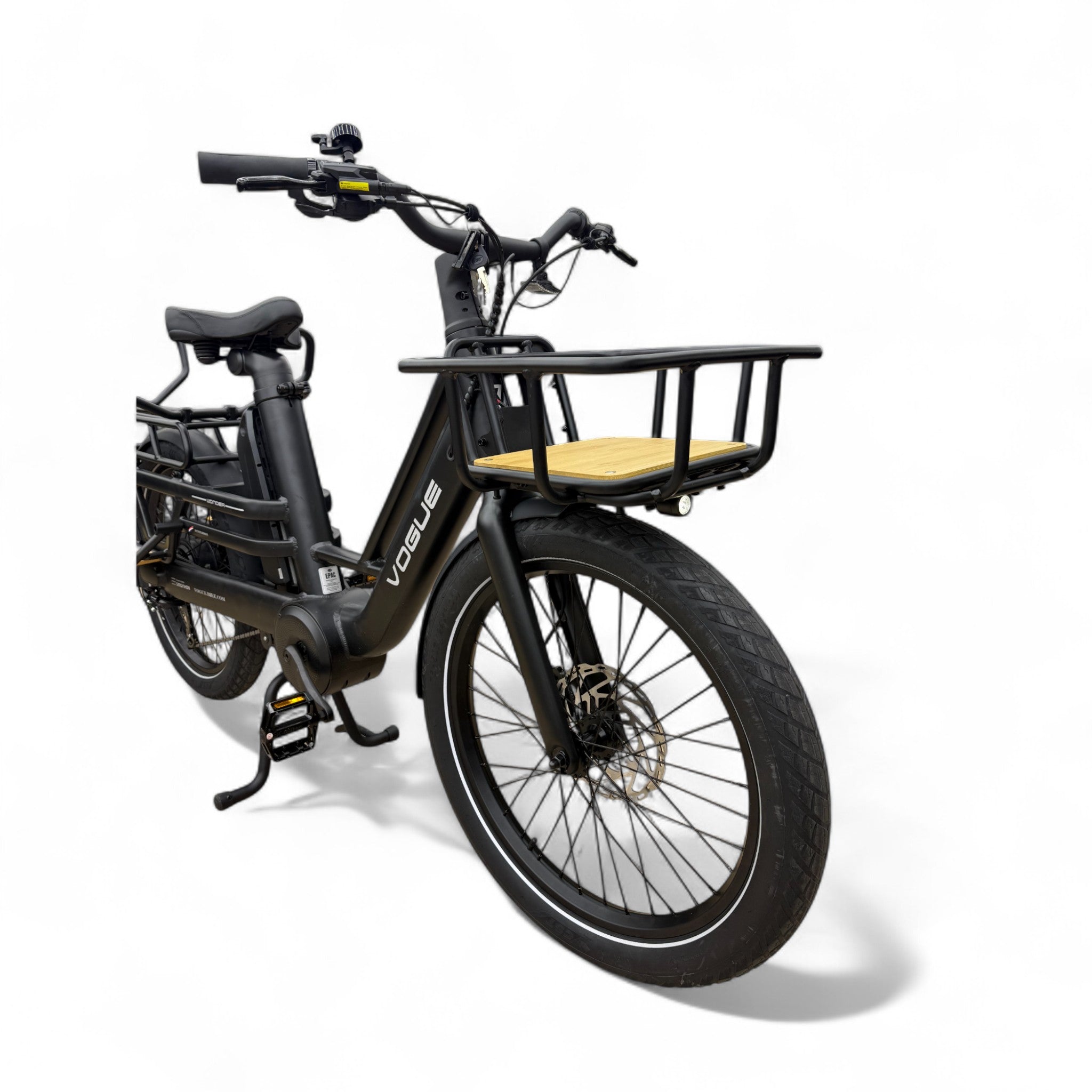 Vogue Wonder Longtail – Elektrische Longtail Bakfiets – Zwart - 24 inch – 180 kg Draagvermogen – Dubbele 48V Accu – Shimano 7 Versnellingen – Hydraulische Remmen - AE-trading