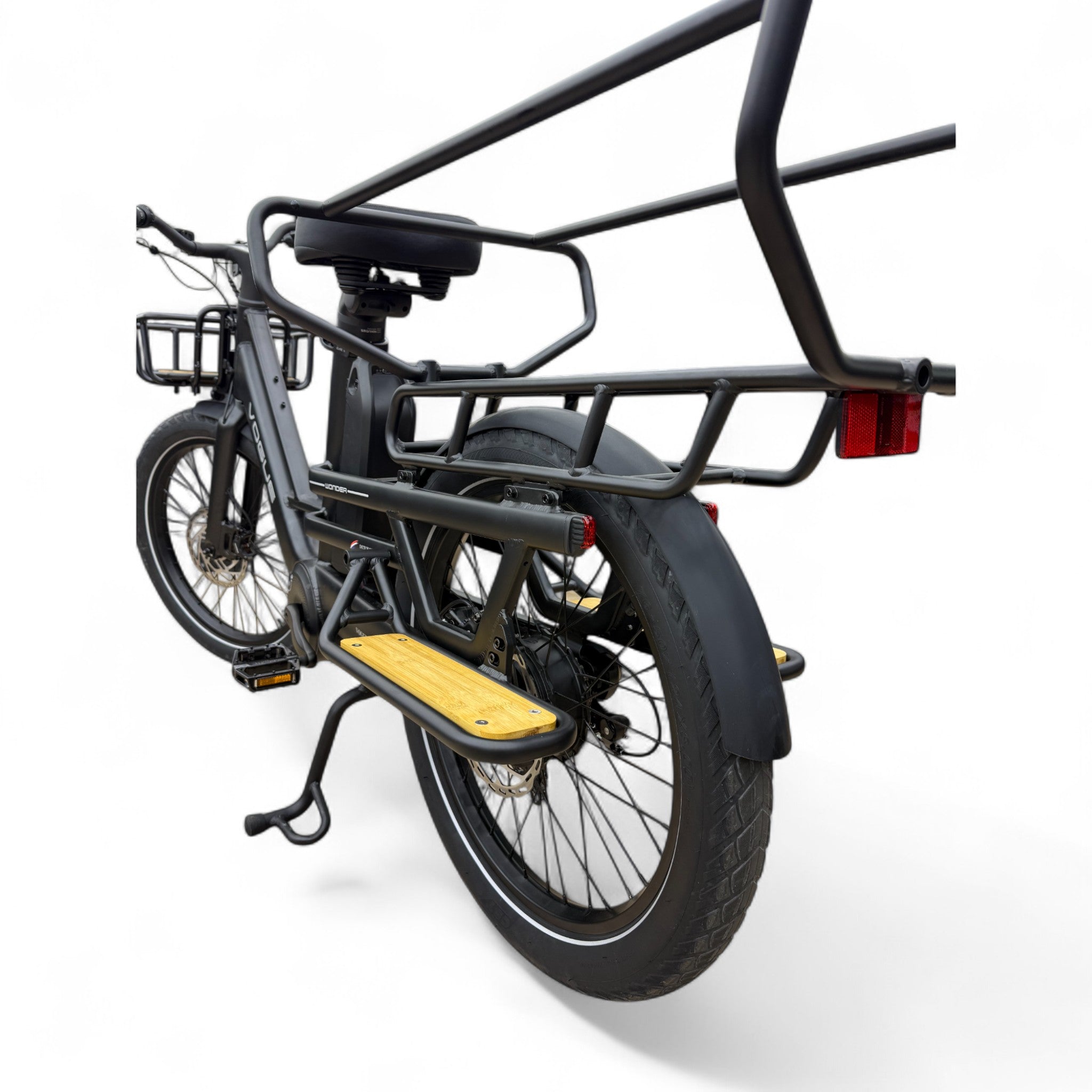 Vogue Wonder Longtail – Elektrische Longtail Bakfiets – Zwart - 24 inch – 180 kg Draagvermogen – Dubbele 48V Accu – Shimano 7 Versnellingen – Hydraulische Remmen - AE-trading