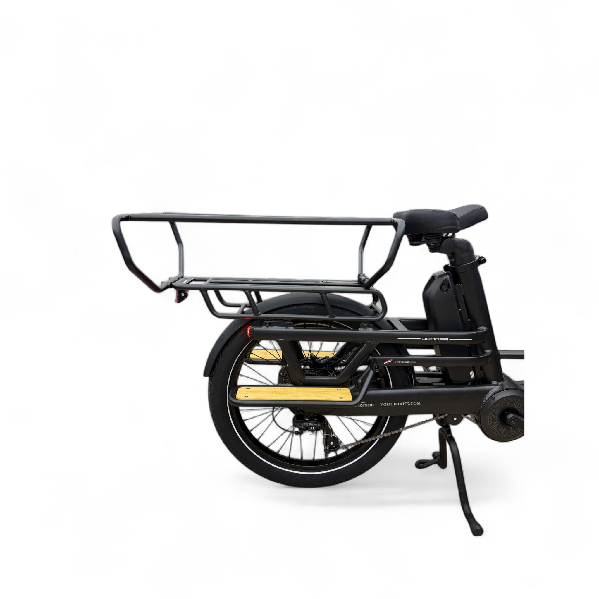 Vogue Wonder Longtail – Elektrische Longtail Bakfiets – Zwart - 24 inch – 180 kg Draagvermogen – Dubbele 48V Accu – Shimano 7 Versnellingen – Hydraulische Remmen - AE-trading