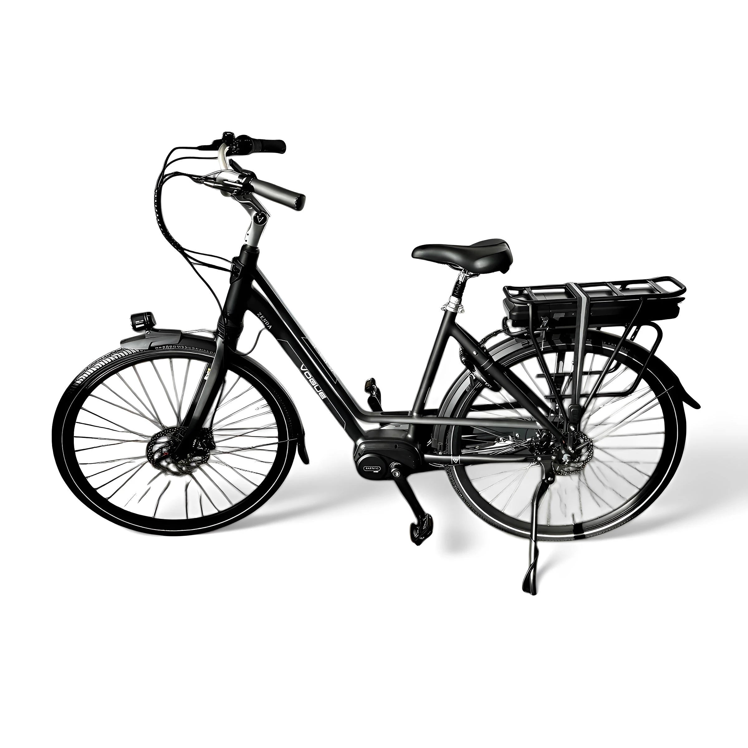 Vogue Zenda Elektrische Fiets E-bike met Hydraulische Remmen 51cm 468Wh 13Ah - Mat Zwart - AE-trading
