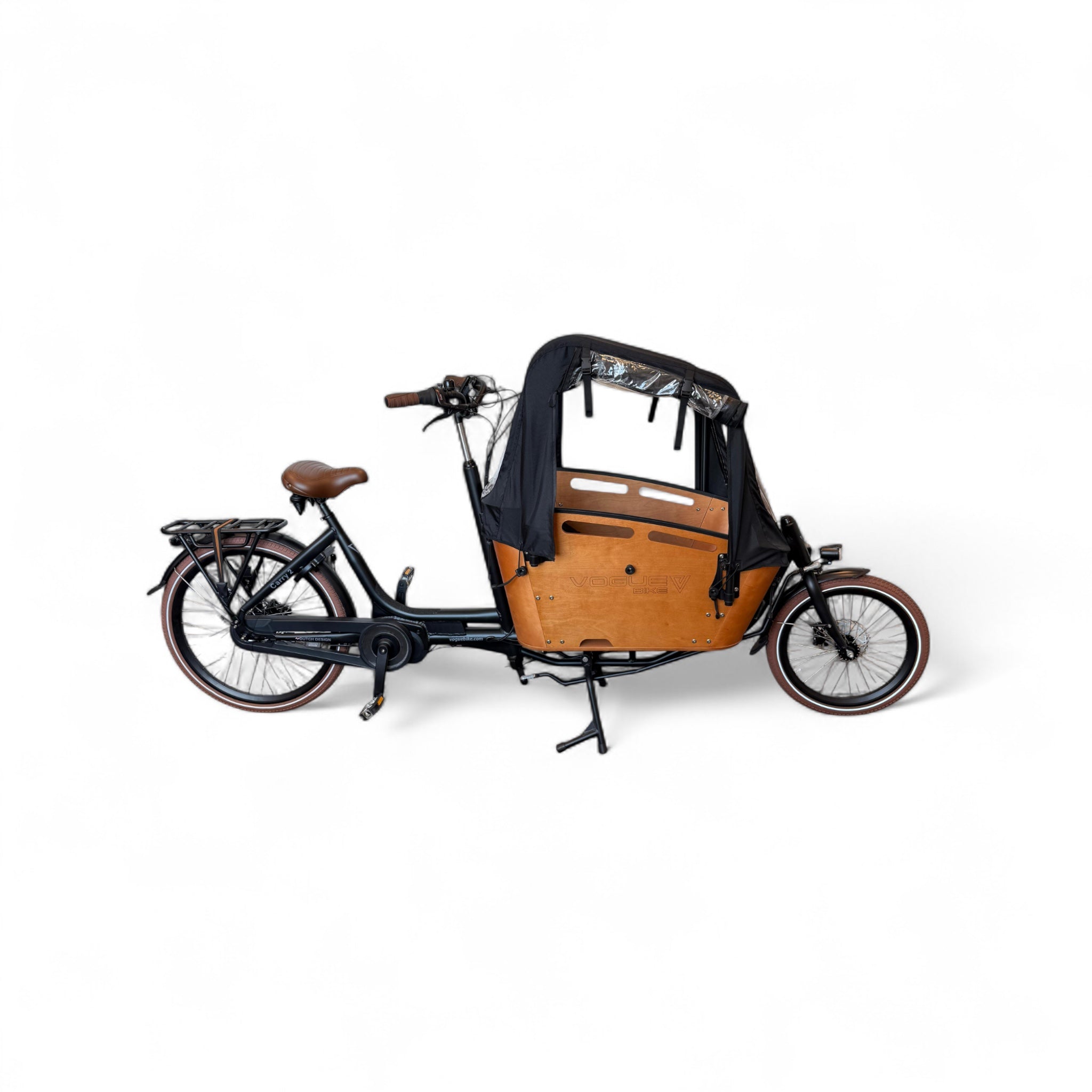 Vogue Carry 2 - Mat Zwart - Elektrische Bakfiets – Bafang 80 Nm Nexus 7 - Actieradius 50-70 km - AE-trading