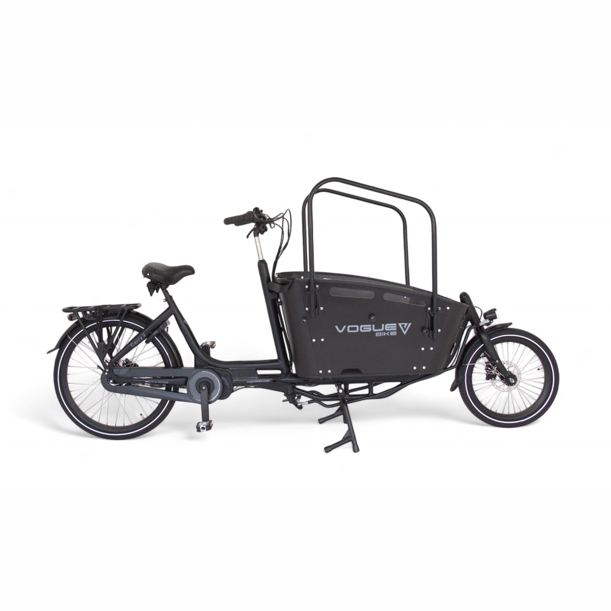 Vogue Carry 2 - Mat Zwart - Elektrische Bakfiets – Bafang 80 Nm Nexus 7 - Actieradius 50-70 km - AE-trading