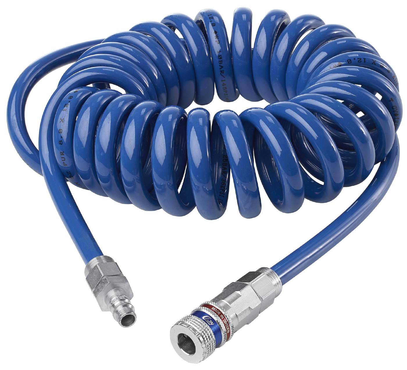 Spiraalslang blauw 8mm - AE-trading
