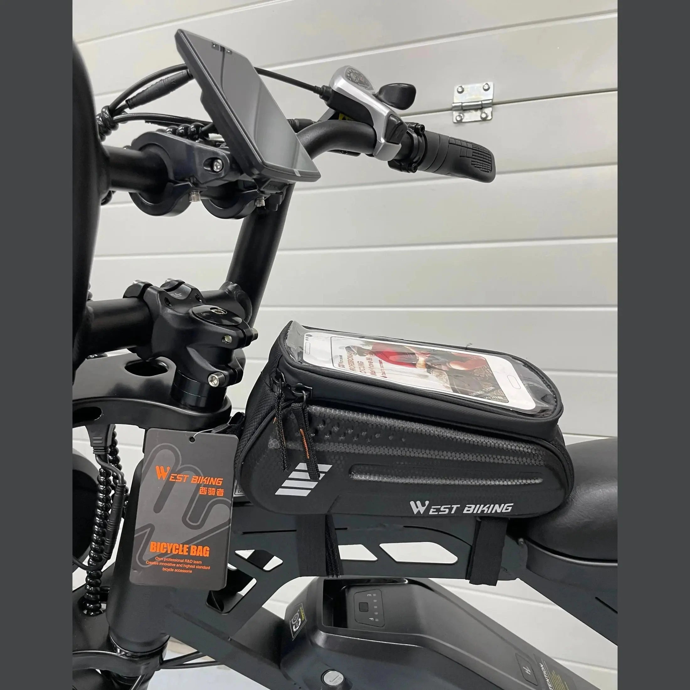 West Biking Frametas Fatbike fiets - Waterdichte Telefoonhouder - AE-trading