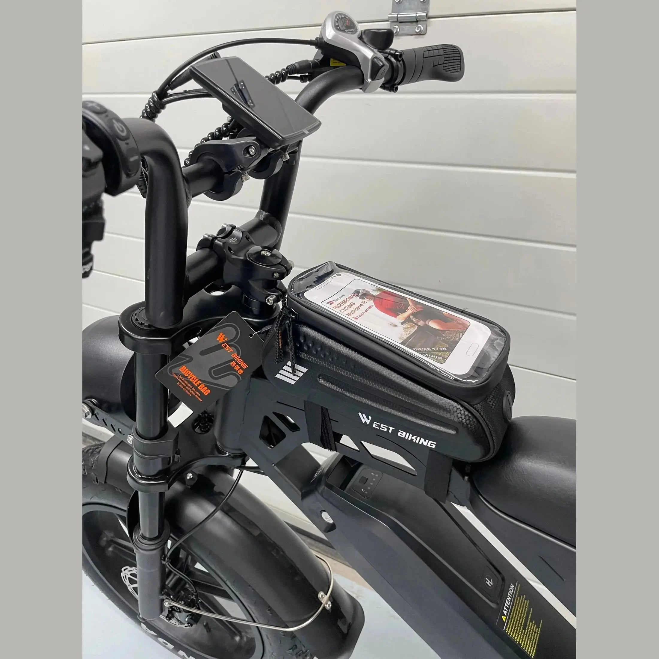 West Biking Frametas Fatbike fiets - Waterdichte Telefoonhouder - AE-trading
