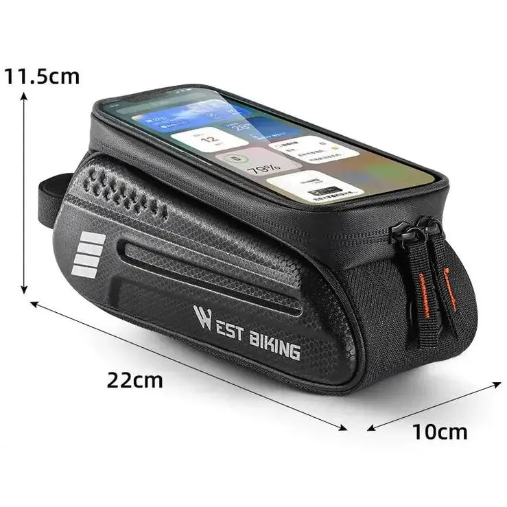 West Biking Frametas Fatbike fiets - Waterdichte Telefoonhouder - AE-trading