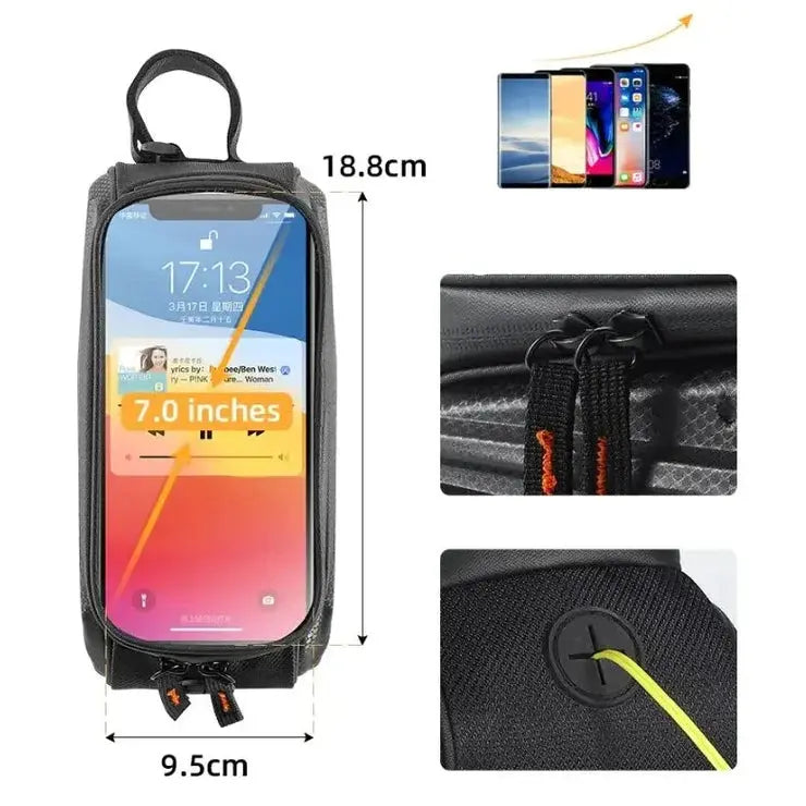 West Biking Frametas Fatbike fiets - Waterdichte Telefoonhouder - AE-trading