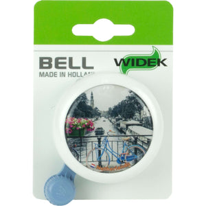 Widek bel met fiets op brug bij gracht op kaart - AE-trading