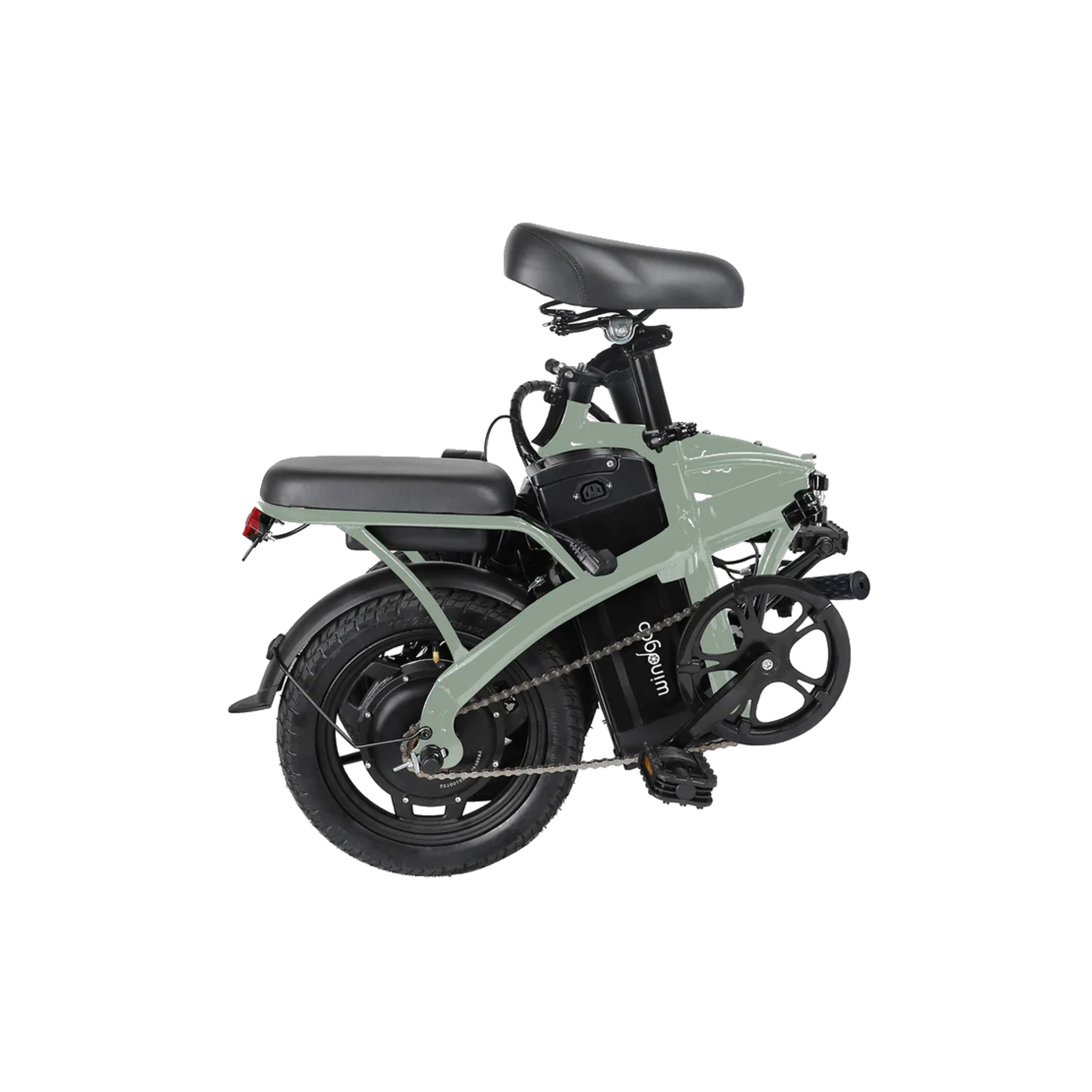 Windgoo B22 - Elektrische Fatbike-Vouwfiets - Legergroen - 14 inch - 120 kg Draagvermogen - Accu 42V 6Ah - 250W Motor - Dubbele Schijfremmen