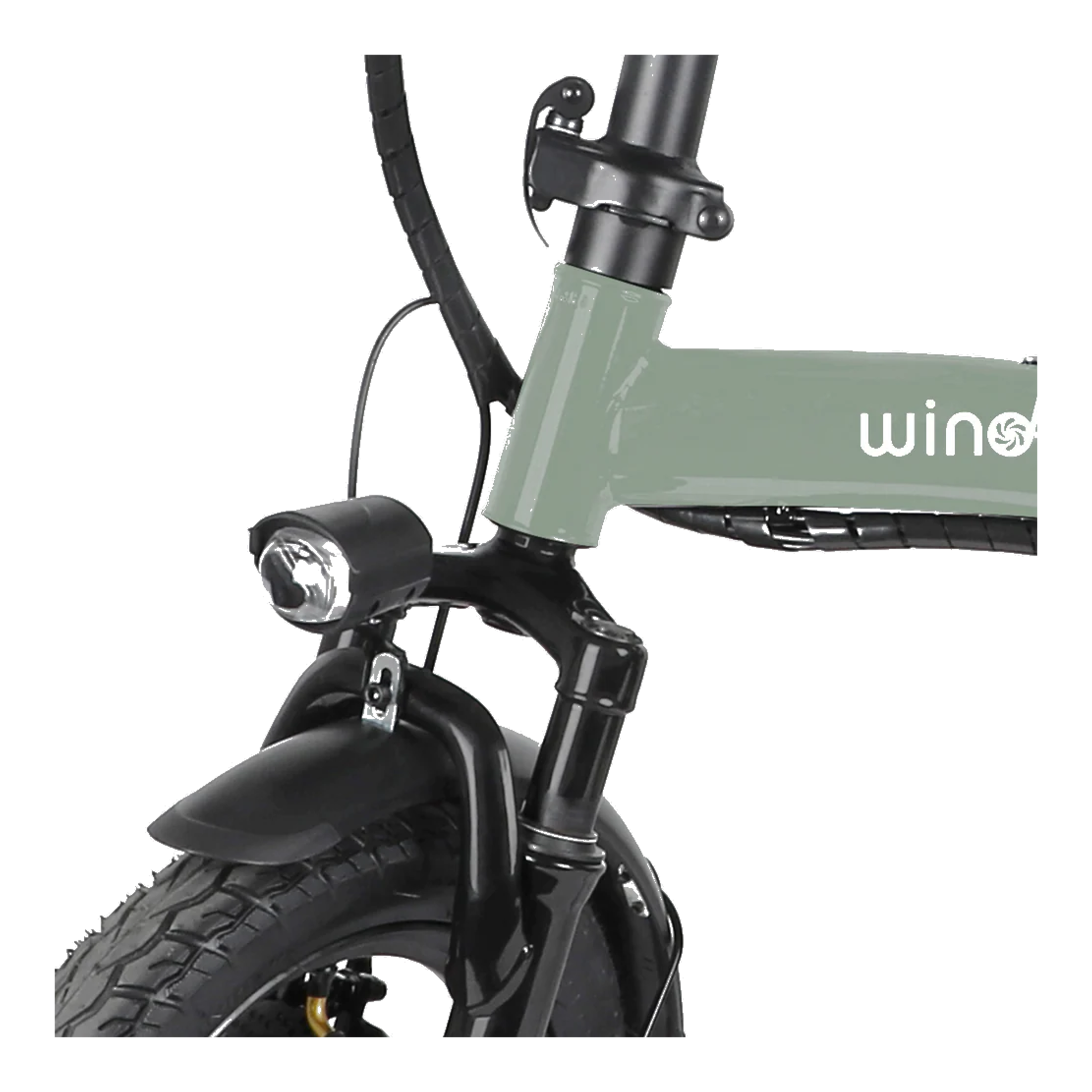 Windgoo B22 - Elektrische Fatbike-Vouwfiets - Legergroen - 14 inch - 120 kg Draagvermogen - Accu 42V (6Ah) - 250W Motor - Dubbele Schijfremmen - AE-trading
