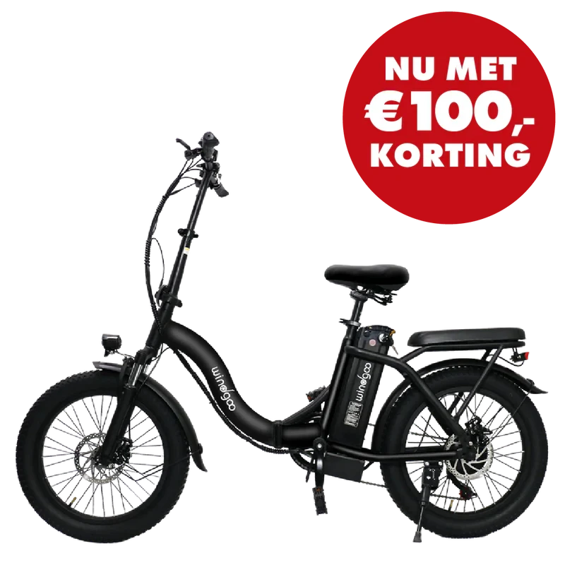 Windgoo E20 Elektrische Vouwfiets Fatbike Zwart - AE-trading