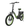 Windgoo E20 Elektrische Vouwfiets Fatbike Zwart Groen - AE-trading