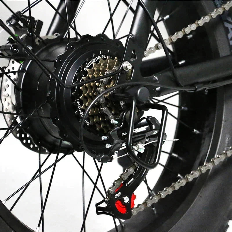 Windgoo E20 Elektrische Vouwfiets Fatbike Zwart Groen - AE-trading