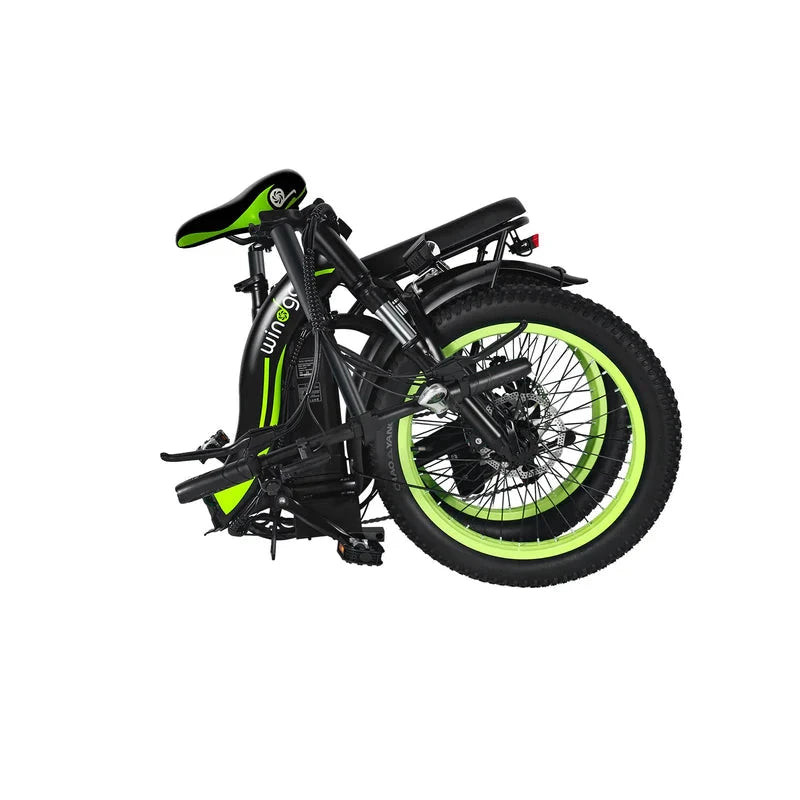 Windgoo E20 Elektrische Vouwfiets Fatbike Zwart Groen - AE-trading