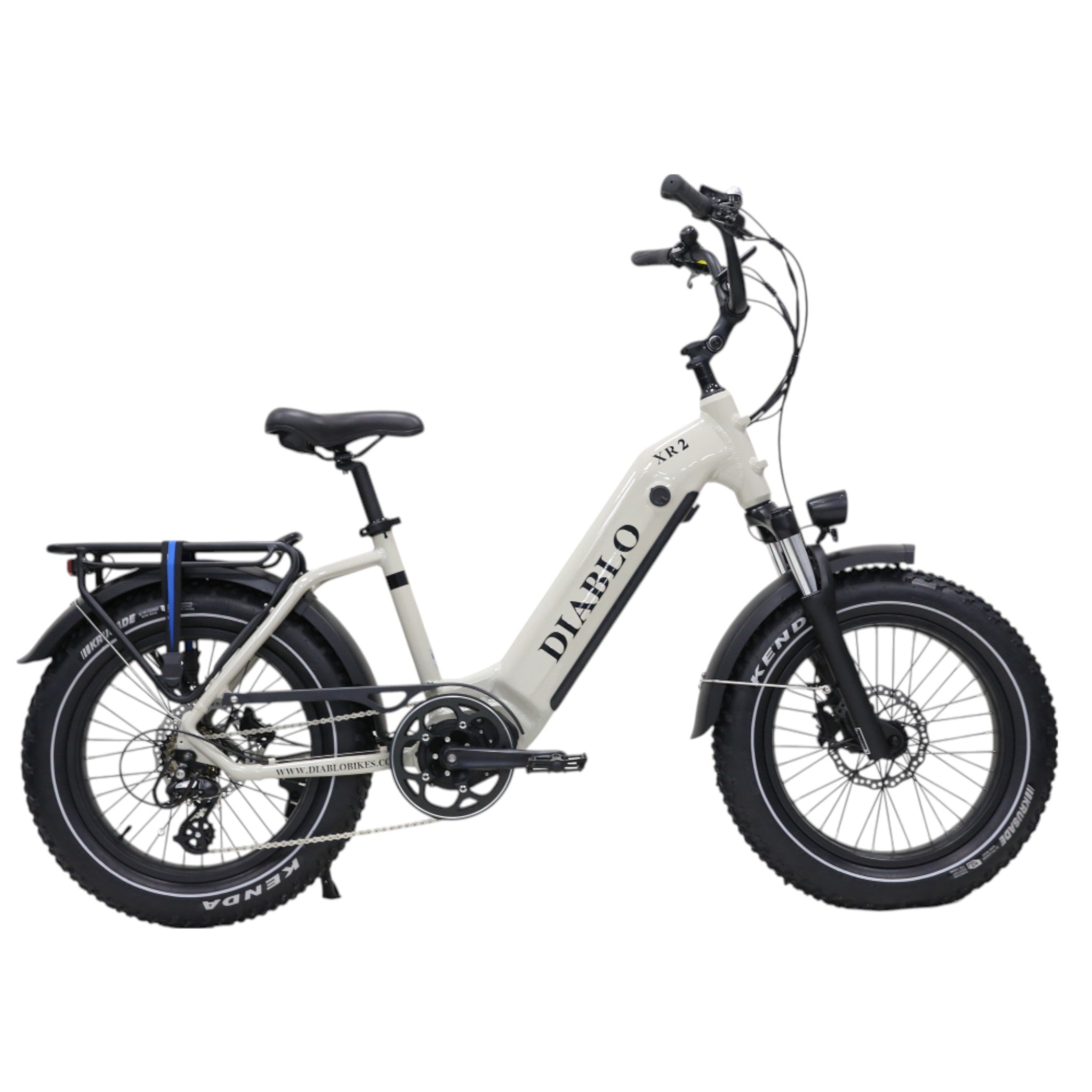 Diablo XR2 - Fatbike - Grijs - 20 inch - 160 kg Draagvermogen - Accu Vermogen 15.6 Ah - Hydraulische Remmen - 250W AKM Middenmotor - Shimano 7 Versnellingen - AE-trading