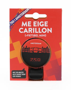 Amsterdam 750 fietsbel silhouet Mokum - AE-trading