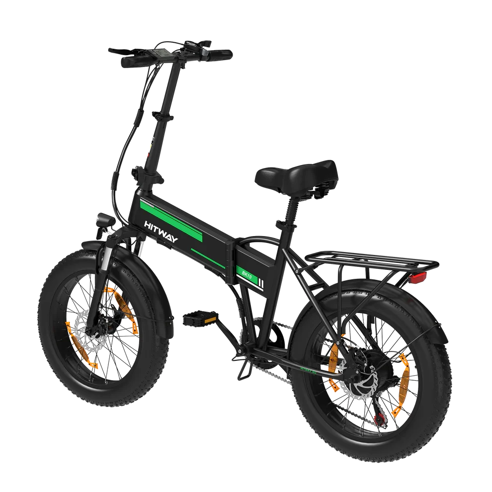 Hitway BK10 Fatbike Vouwfiets Elektrisch Zwart Groen AE-trading