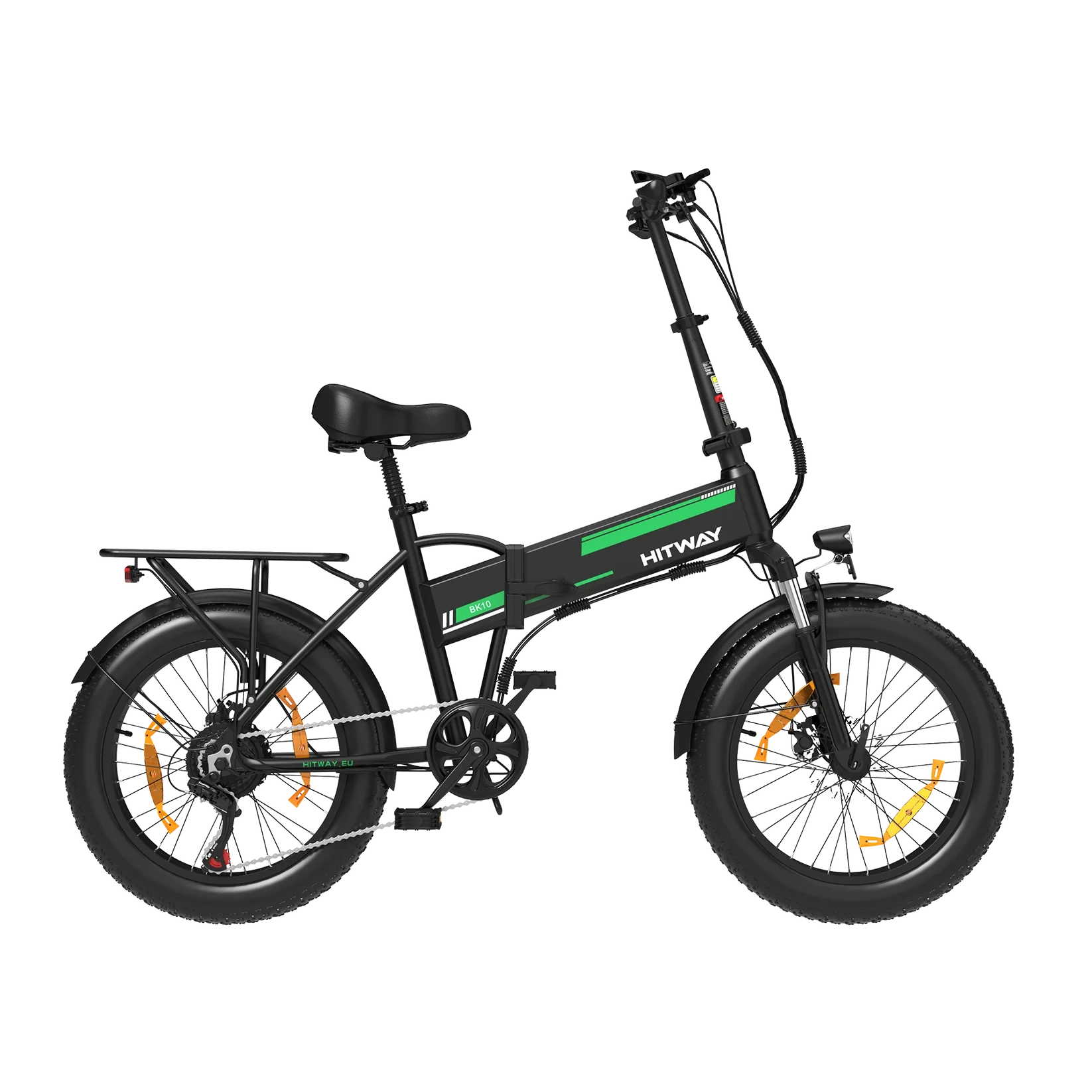 Hitway BK10 Fatbike Vouwfiets Elektrisch Zwart Groen AE-trading