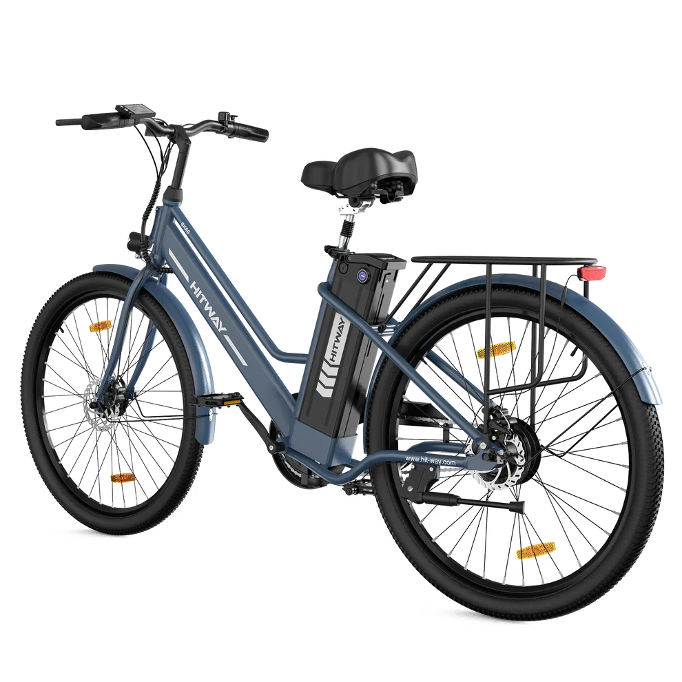 Hitway BK8S Elektrische Fiets 26 Inch 2,45" City E-bike Blauw AE-trading