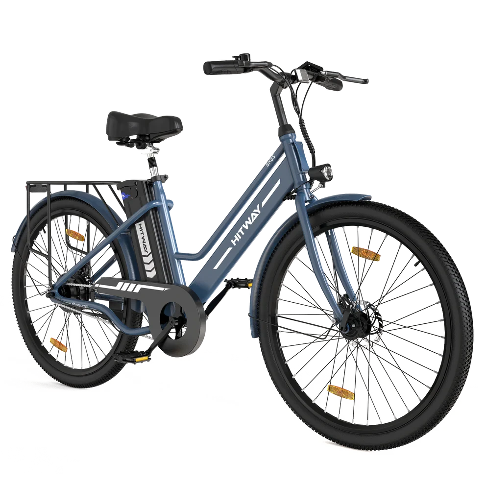 Hitway BK8S Elektrische Fiets 26 Inch 2,45" City E-bike Blauw AE-trading