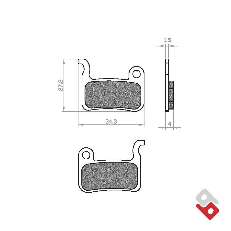 Remblokset Brenta Br10 Pt Fatbike, Ouxi V8/H9 Performance (E Mark) - AE-trading