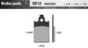 Remblokset Brenta Br3012 Revival, Malaguto Centro, Red Rose, (E Mark) - AE-trading