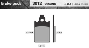 Remblokset Brenta Br3012 Revival, Malaguto Centro, Red Rose, (E Mark) - AE-trading