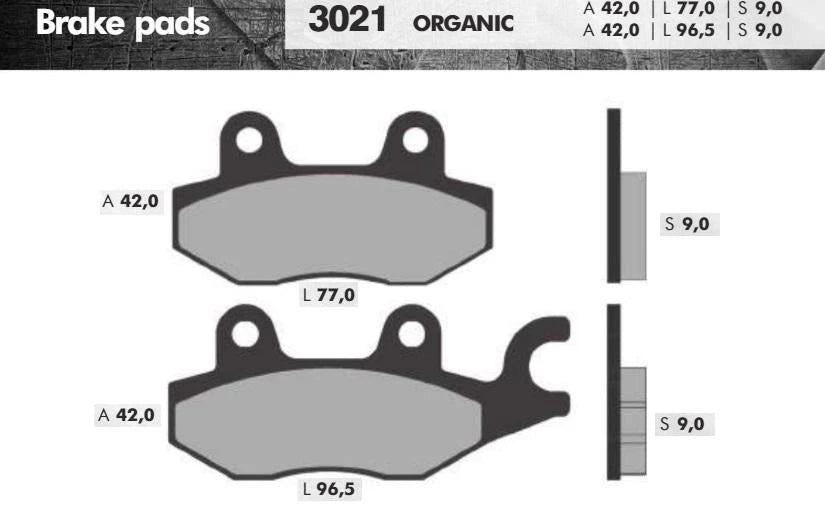 Remblokset Brenta Br3021 Agility 16, New Dink, Iva S3 S5 (E Mark) - AE-trading