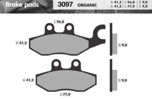 Remblokset Brenta Br3097 Medley, Mp3, X10, (E Mark) - AE-trading